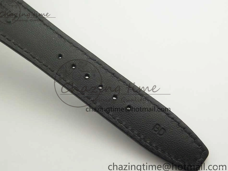 MIROTIME 0426 Upgraded Portuguese Flying Tourbillon SS White Dial 2 Sub Dials on Black Leather Strap 7161